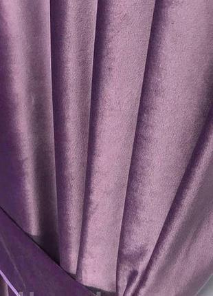 Готовые шторы фиолетовые однотонные бархат, модные бархатные портьеры для спальни и гостиной4 фото