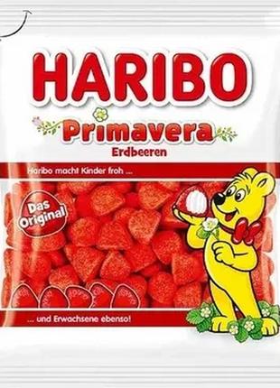 Цукерки желейні (полуниця) haribo primavera 100 г жувальні цукерки харибо