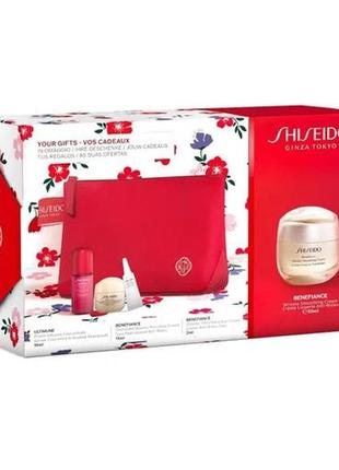 Набір для обличчя shiseido benefiance 4 предмета з косметичкою3 фото