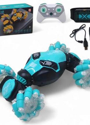 Машинка на радіокеруванні "ведехід-трюкач" (бірюзовий)