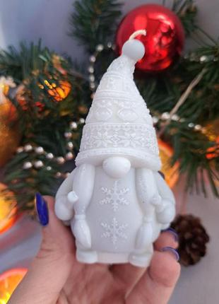 Свеча гном новогодний