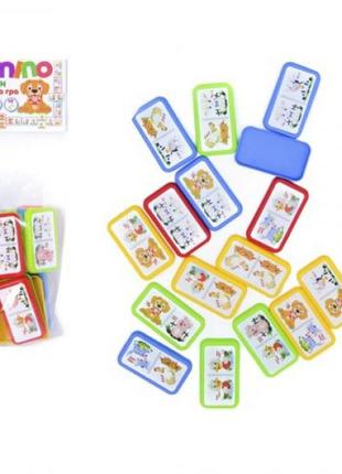 Развивающая настольная игра "домино: зверушки"