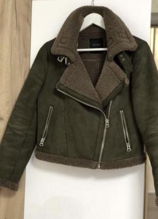 Дубленка авиатор zara