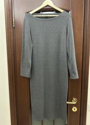 Платье миди утепленное