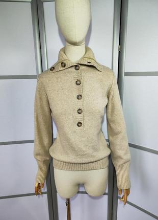 Tcm tchibo бежевый свитер с горлом, на пуговицах
50% вовнa