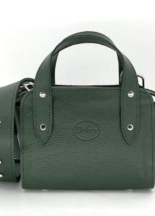 Женская кожаная сумка майя зеленый флотар dekey