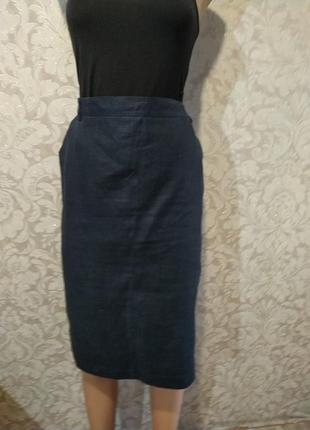 Льняная юбка на подкладе