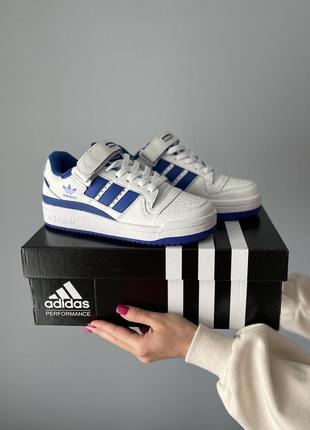 Кросівки чоловічі adidas forum low white blue 42 45