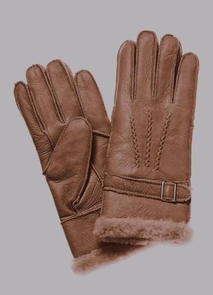 Жіночі рукавички surell з підкладкою з овчини, середній із пряжкою, коричневий, розмір m, 100% оригінал, usa