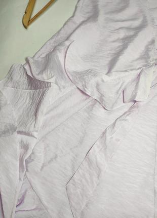 Сукня довга бузкового кольору на запах з рюшами на бретелях від бренду hm m3 фото