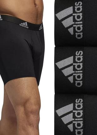 Чоловічі чорні труси-боксери adidas l56444 із трьох комплектів, s