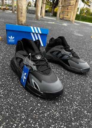 Зимние кроссовки adidas streetball ii (black gray)