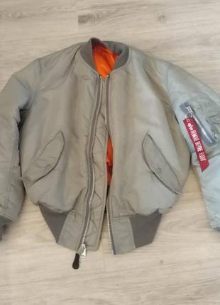 Бомбер/куртка alpha industries grey