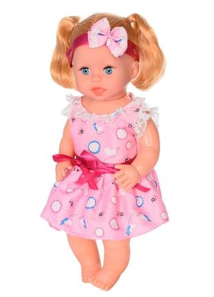 Детская кукла яринка bambi m 5603 на украинском языке розовое платье божья коровка , лучшая цена