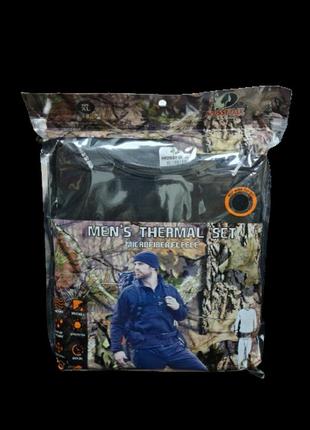 Чоловіча термобілизна mossy oak men's thermal set microfiber fleece,чорний,комплект,р.xl