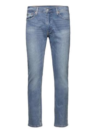 Чоловічі джинси levi's stretch, 513 slim straight, голубого кольору, розмір w33/l30