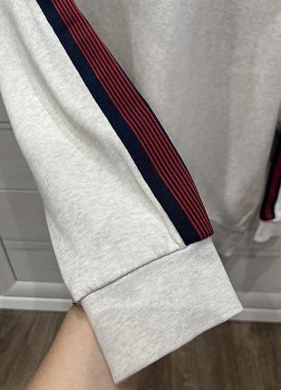 Худи кофта с капюшоном светлый серовато-бежевый удлиненный от monki