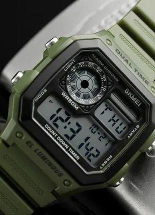 Годинник наручний чоловічий skmei 1299ag, годинник тактичний протиударний, годинник тактичний протиударний4 фото