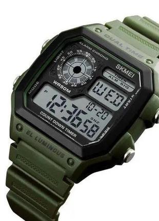 Годинник наручний чоловічий skmei 1299ag, годинник тактичний протиударний, годинник тактичний протиударний3 фото