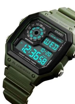 Годинник наручний чоловічий skmei 1299ag, годинник тактичний протиударний, годинник тактичний протиударний2 фото