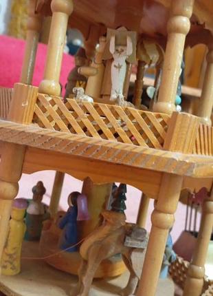Рождественская карусель. большая. фигурки. ручная работа. дерево. германия