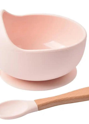 Новий набір силіконового посуду для діток, посуд для прикорму