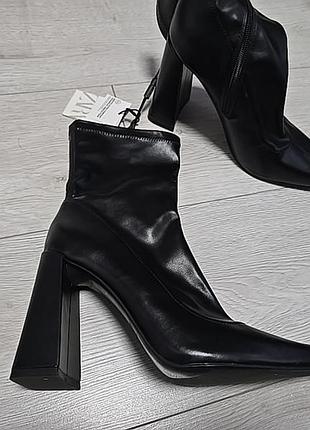Ботинки zara экокожа