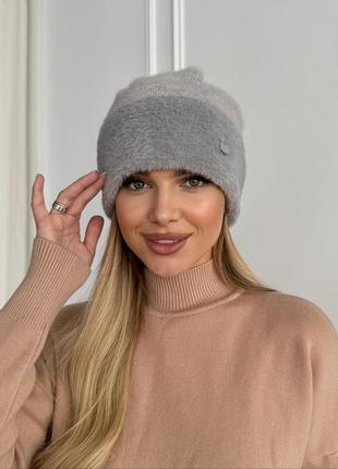 Шапка  сюзана з еко хутра альпака підклад- фліс