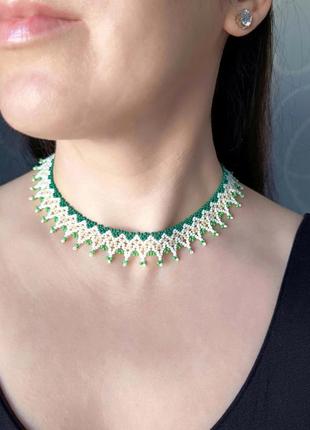 Кольє з бісеру, прикраси ручної роботи, купити подарунок