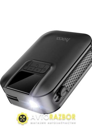 Автомобільний насос hoco s53 breeze portable smart air pump black3 фото
