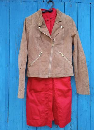 Новая мягкая замшевая косуха куртка,40-44разм,goosercraft