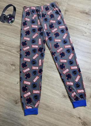 Дитячі теплі флісові штани/ піжама для хлопчика 164 см primark marvel