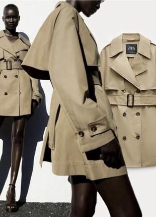 Коллекция 2024. трендовый женский тренч/плащ zara.