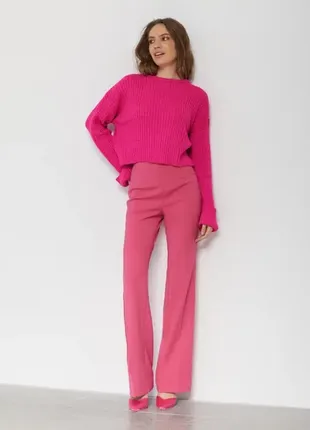 Нові в класичному стилі рожеві брюки beggon