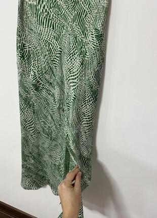 Меди атласная юбка с разрезом от topshop🌿2 фото