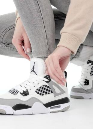 Зимние кроссовки nike air jordan 4 retro мех