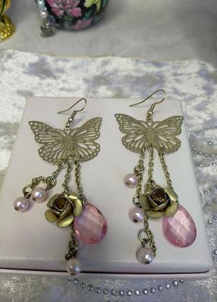 Сережки метелики. вінтаж