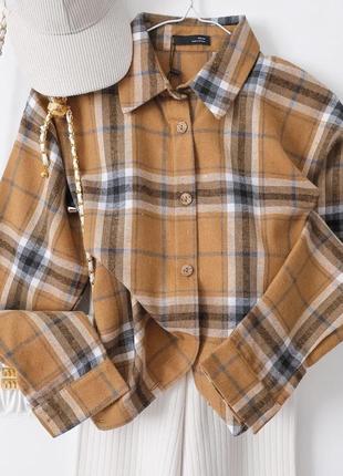 Рубашка женская в клетку хлопок