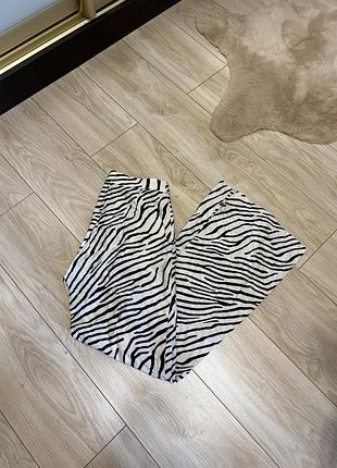 Брюки женские h&m a1109-1155258 42 кремово-черные (hm05232487154)8 фото