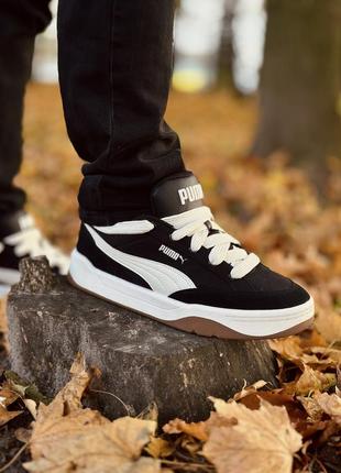 Низкие классические черно-белые кеды puma park lifestyle