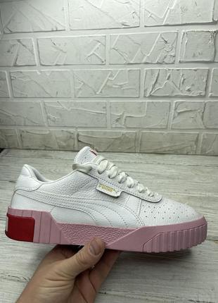 Круті білі кросівки puma шкіряні