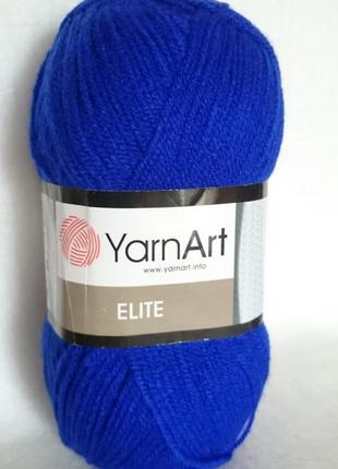 Пряжа yarnart elite, виробництво туреччина, колір синій