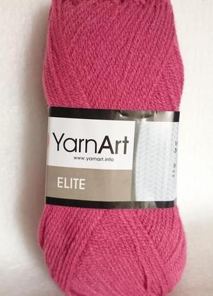 Пряжа yarnart elite, виробництво туреччина, колір — брусниця