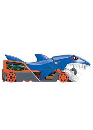 Машинка hot wheels city грузовик-транспортер акулья пасть