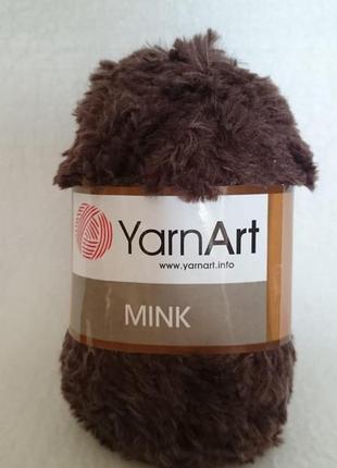 Пряжа yarnart mink, производство турция, цвет - коричневый