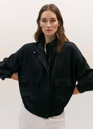 Куртка женская бомбер massimo dutti классная стильная бренд