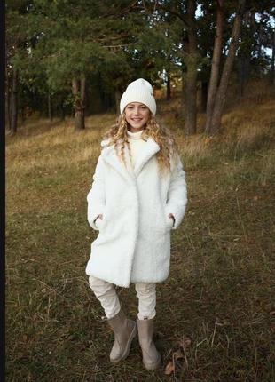 Зимова шубка тедді для дівчинки