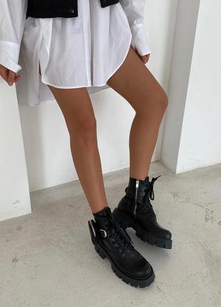 Шкіряні ботинки під прада. prada. бренд. україна