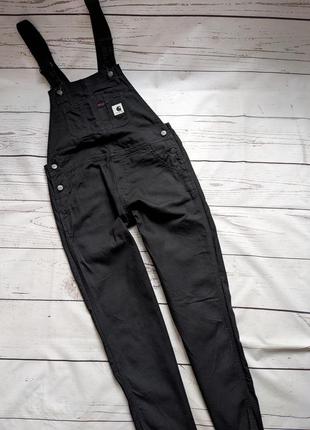 Комбинезон, черный джинсовый комбинезон от carhartt