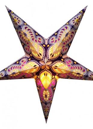 Абажур зірка картонна 5 променів purple amber ganesh bm